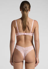 Slip Brasiliano in Pizzo Elasticizzato 493 Belseno Essere - Rosa - Candy rose | Lepel