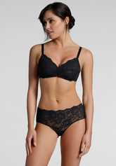Culotte in Pizzo Elasticizzato 496 Belseno Essere - Nero - Nero | Lepel