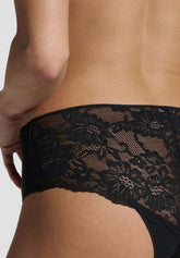Culotte in Pizzo Elasticizzato 496 Belseno Essere - Nero - Nero | Lepel