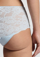 Culotte in Pizzo Elasticizzato 496 Belseno Essere - Celeste - Celeste | Lepel