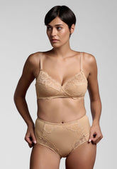 Slip Vita Alta 256 Belseno Pizzo - Nudo - Nudo | Lepel