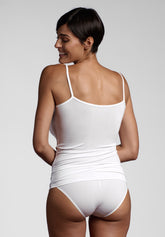 Canotta Spallina Stretta Doppio Scollo Avantgarde Essential - Bianco - Bianco | Lepel