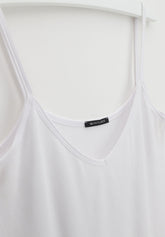 Canotta Spallina Stretta Doppio Scollo Avantgarde Essential - Bianco - Bianco | Lepel